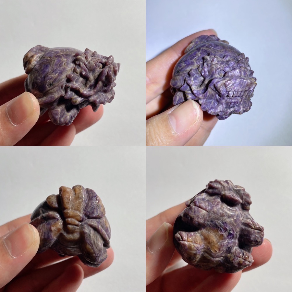 BKL紫龍晶x紫雲母x紫粉碧璽龍龜雕刻-規格圖10