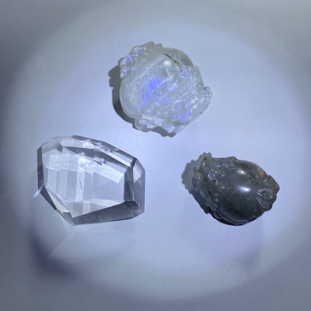 BKL藍月光石x拉長石貔貅雕刻-細節圖2