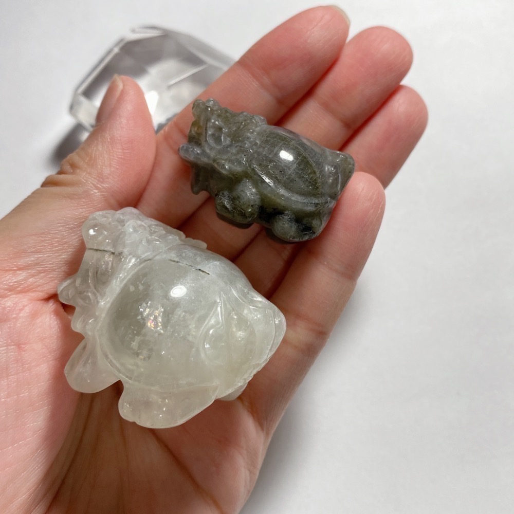 BKL藍月光石x拉長石貔貅雕刻-細節圖7