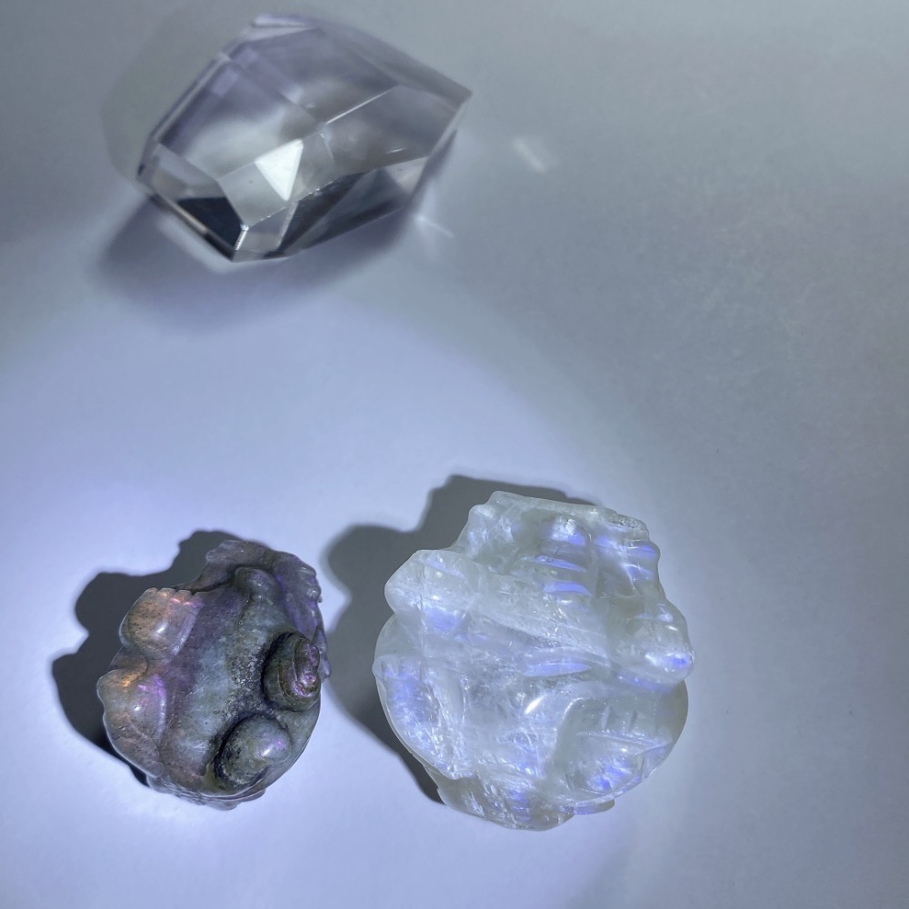 BKL藍月光石x拉長石貔貅雕刻-細節圖10