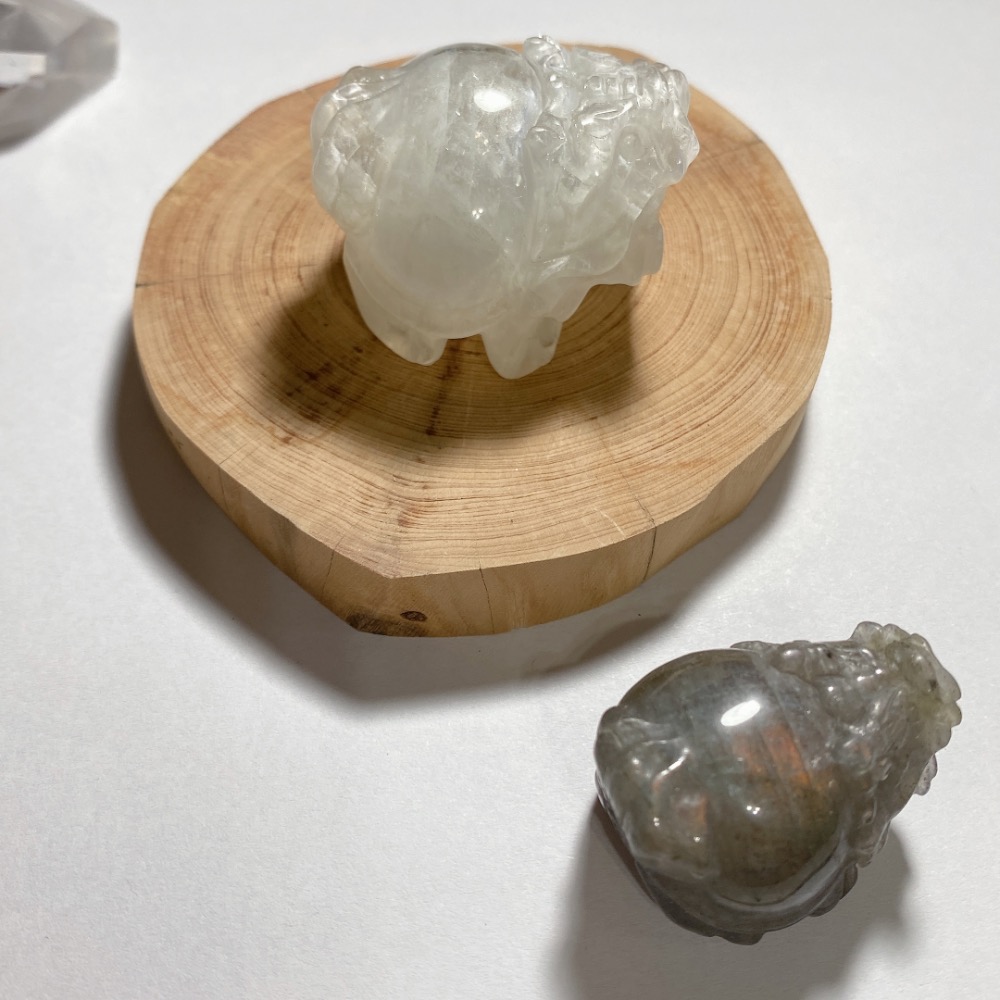 BKL藍月光石x拉長石貔貅雕刻-細節圖11