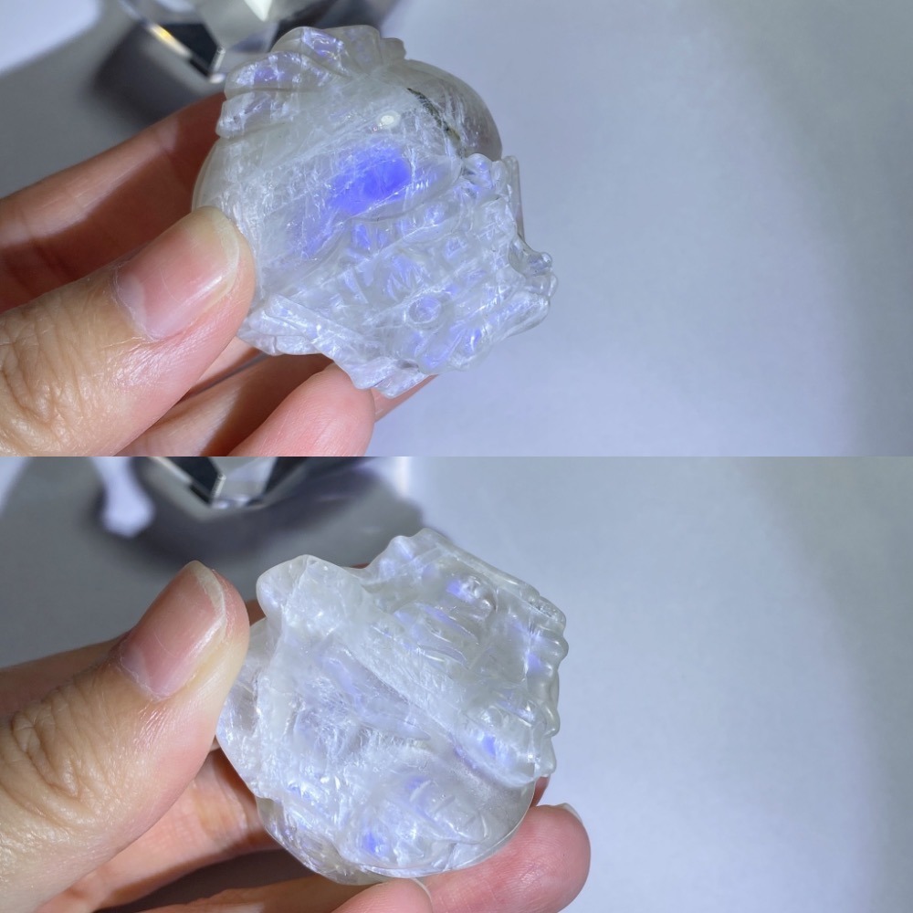 BKL藍月光石x拉長石貔貅雕刻-規格圖11