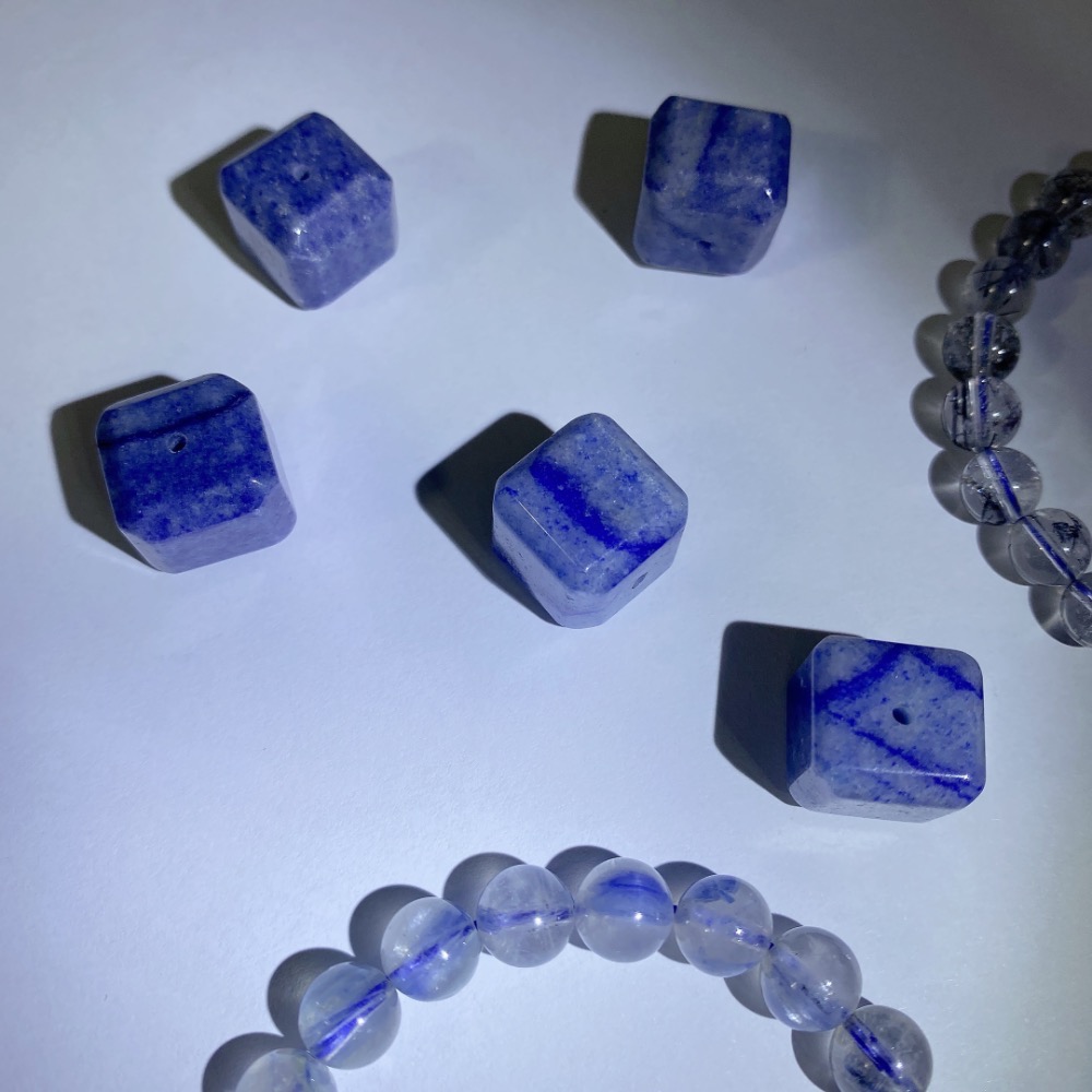 BKL藍線石 (藍東陵玉) 方塊｜直通孔-細節圖8