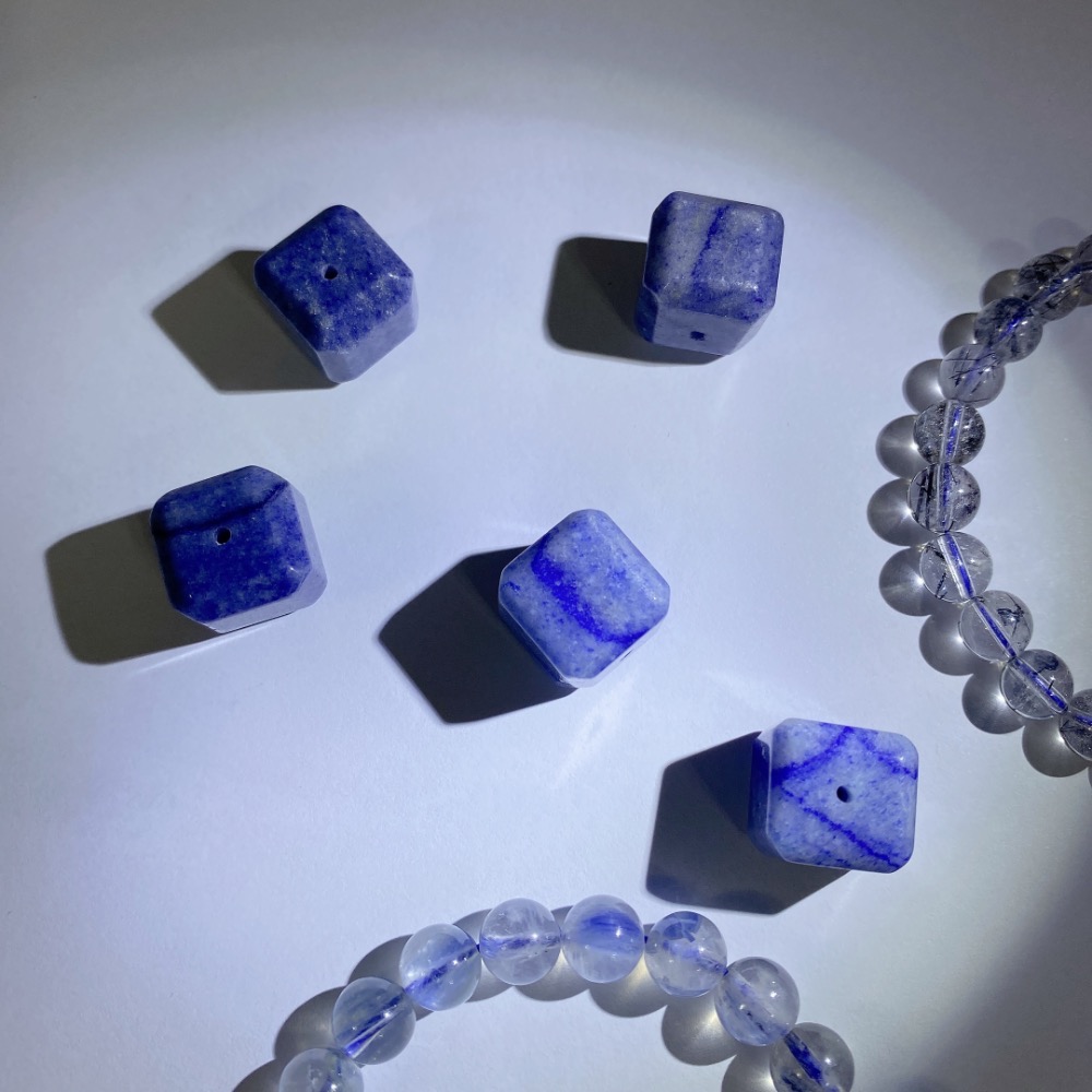 BKL藍線石 (藍東陵玉) 方塊｜直通孔-細節圖9