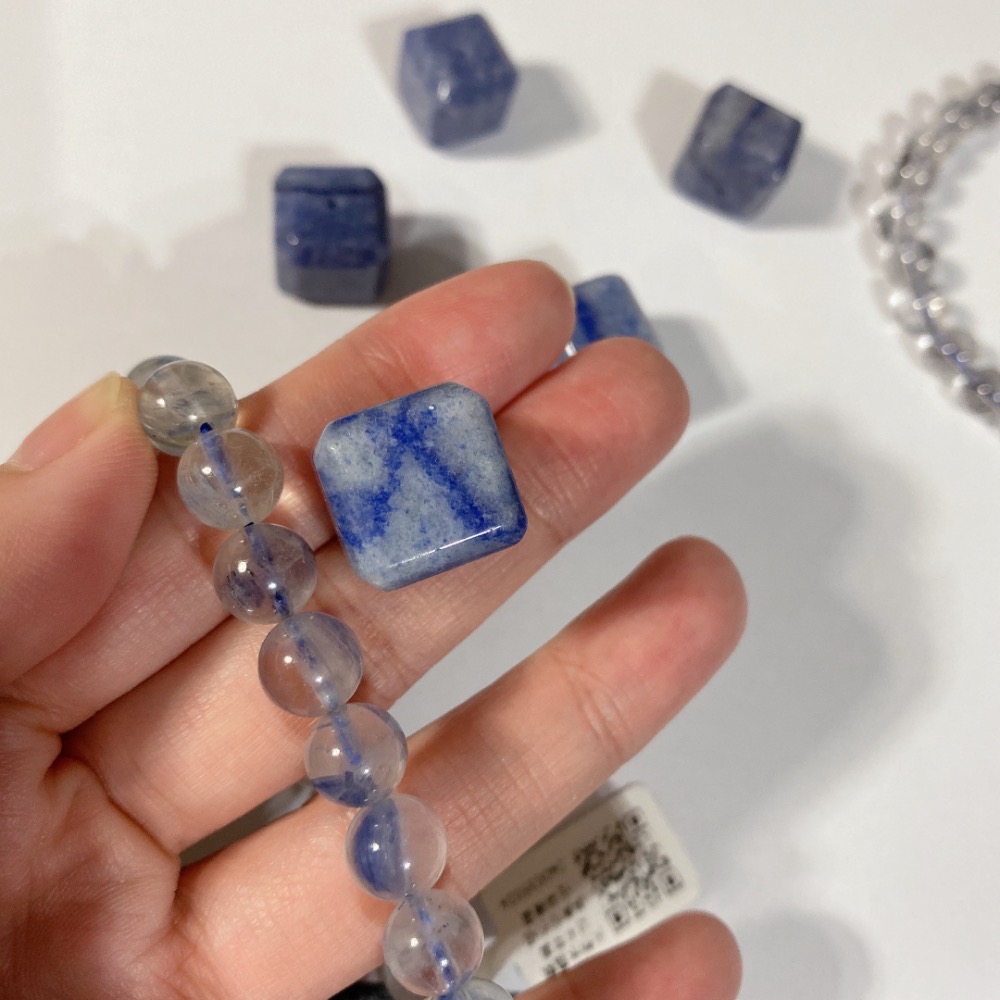 BKL藍線石 (藍東陵玉) 方塊｜直通孔-細節圖10