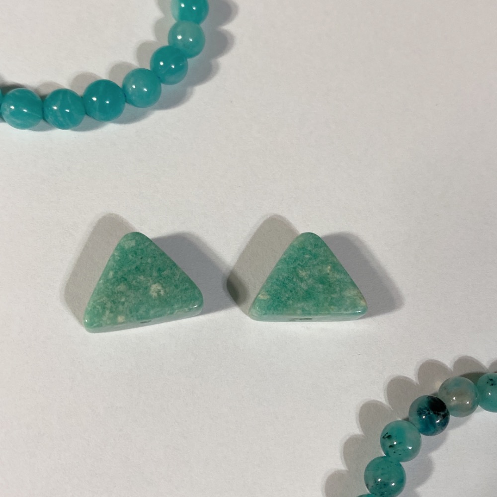 BKL綠天河石三角形雕刻｜直通孔-細節圖7