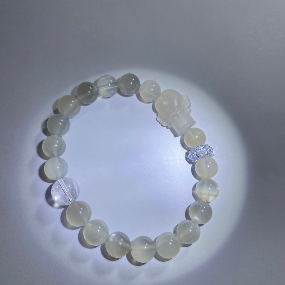 BKL銀月光石x白水晶x荔枝凍｜設計款-細節圖2