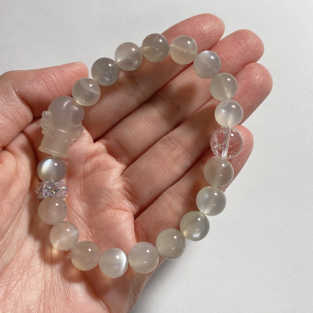 BKL銀月光石x白水晶x荔枝凍｜設計款-細節圖7