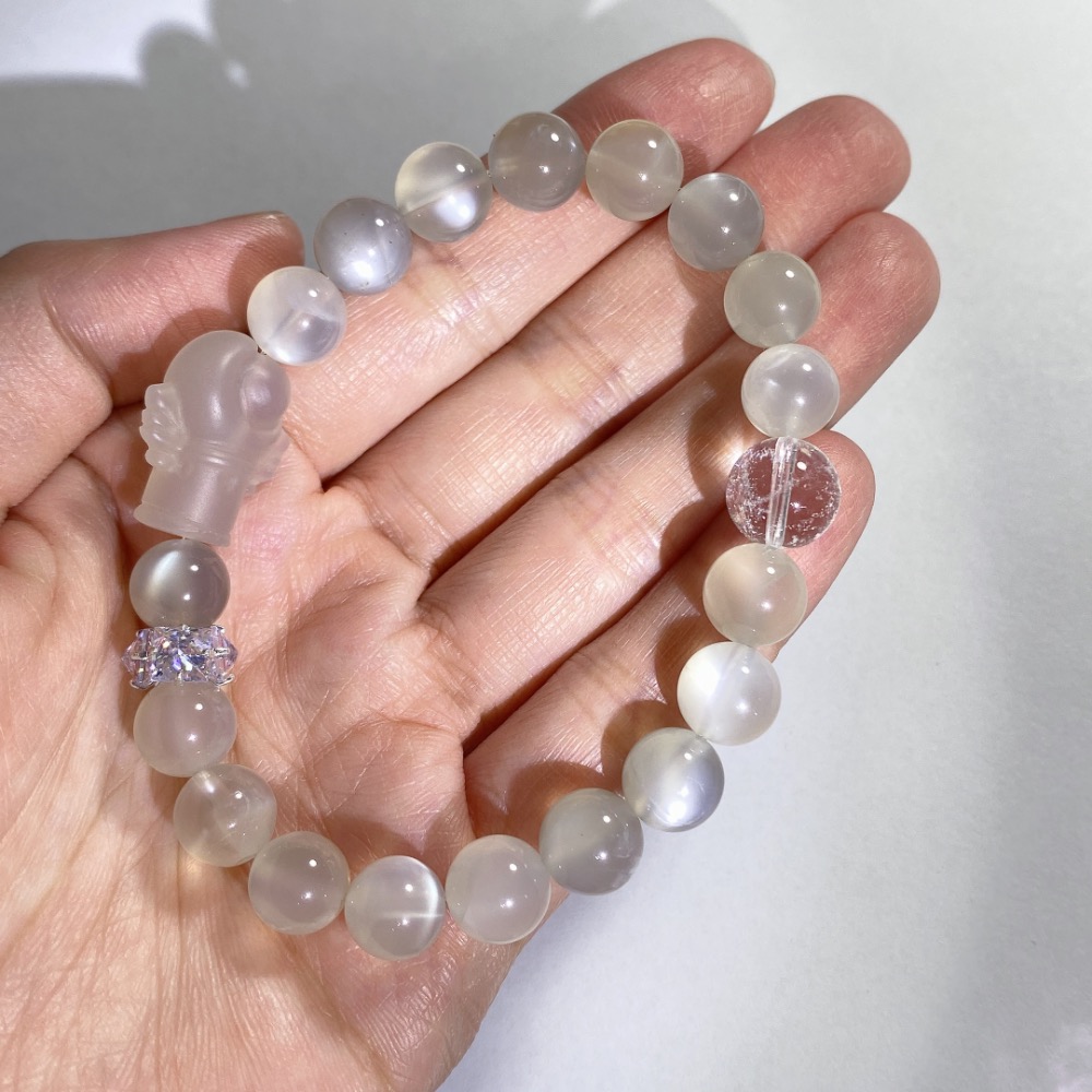 BKL銀月光石x白水晶x荔枝凍｜設計款-細節圖8