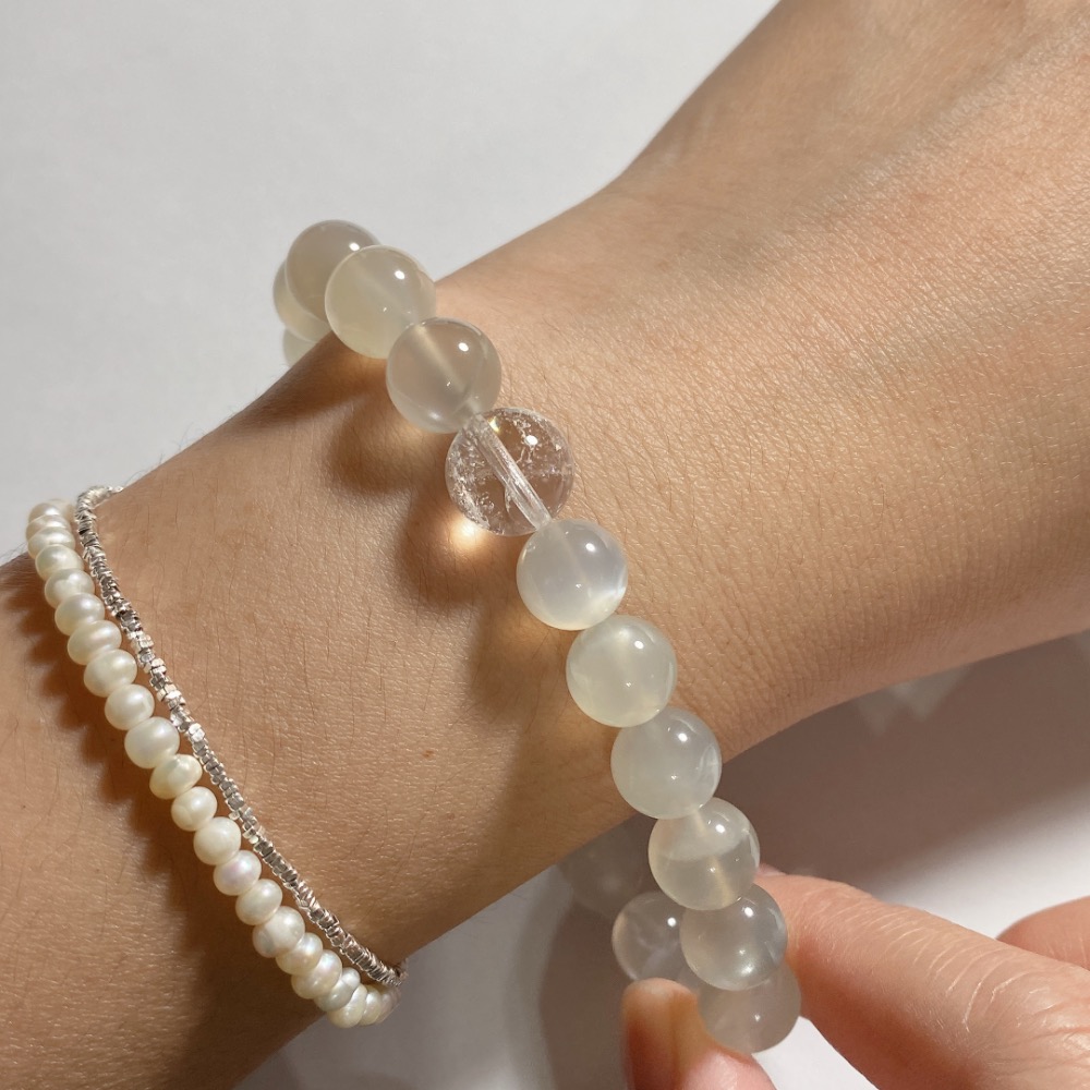 BKL銀月光石x白水晶x荔枝凍｜設計款-細節圖10