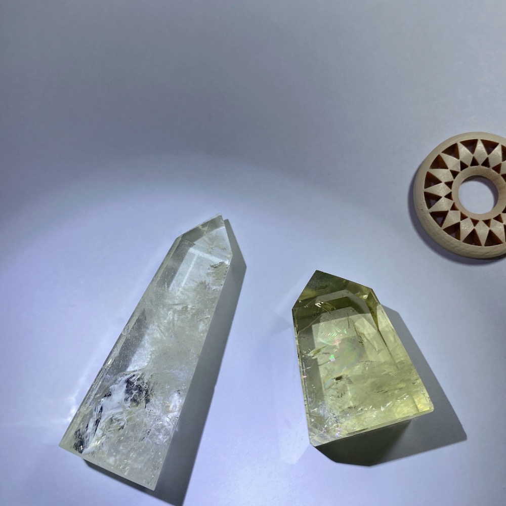 BKL天然彩虹檸檬黃水晶｜能量柱-細節圖4