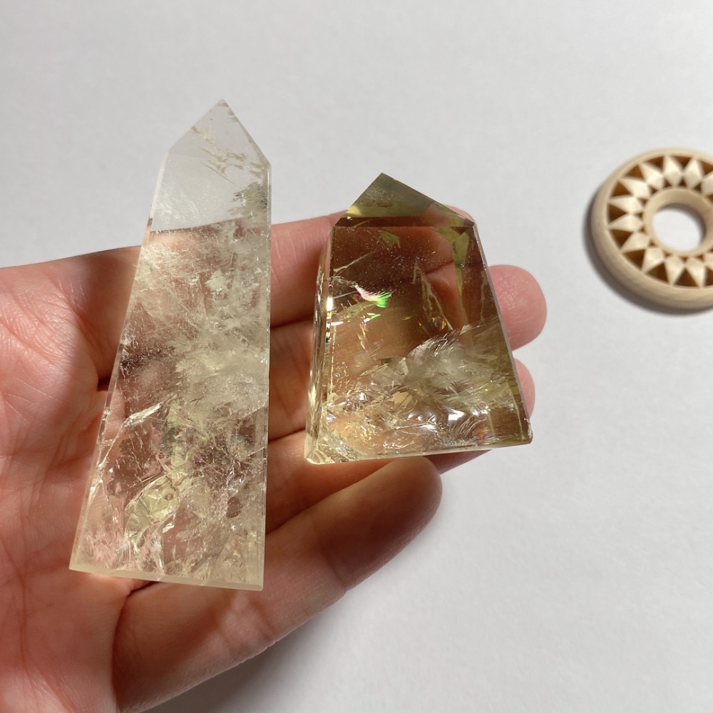 BKL天然彩虹檸檬黃水晶｜能量柱-細節圖5