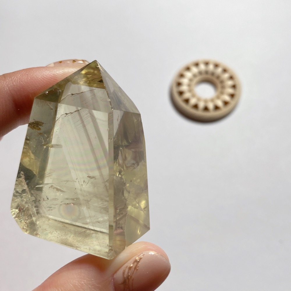 BKL天然彩虹檸檬黃水晶｜能量柱-細節圖9