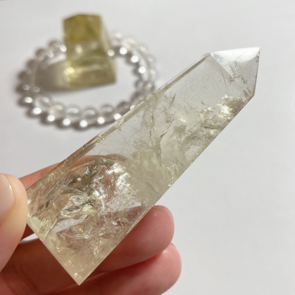 BKL天然彩虹檸檬黃水晶｜能量柱-細節圖10