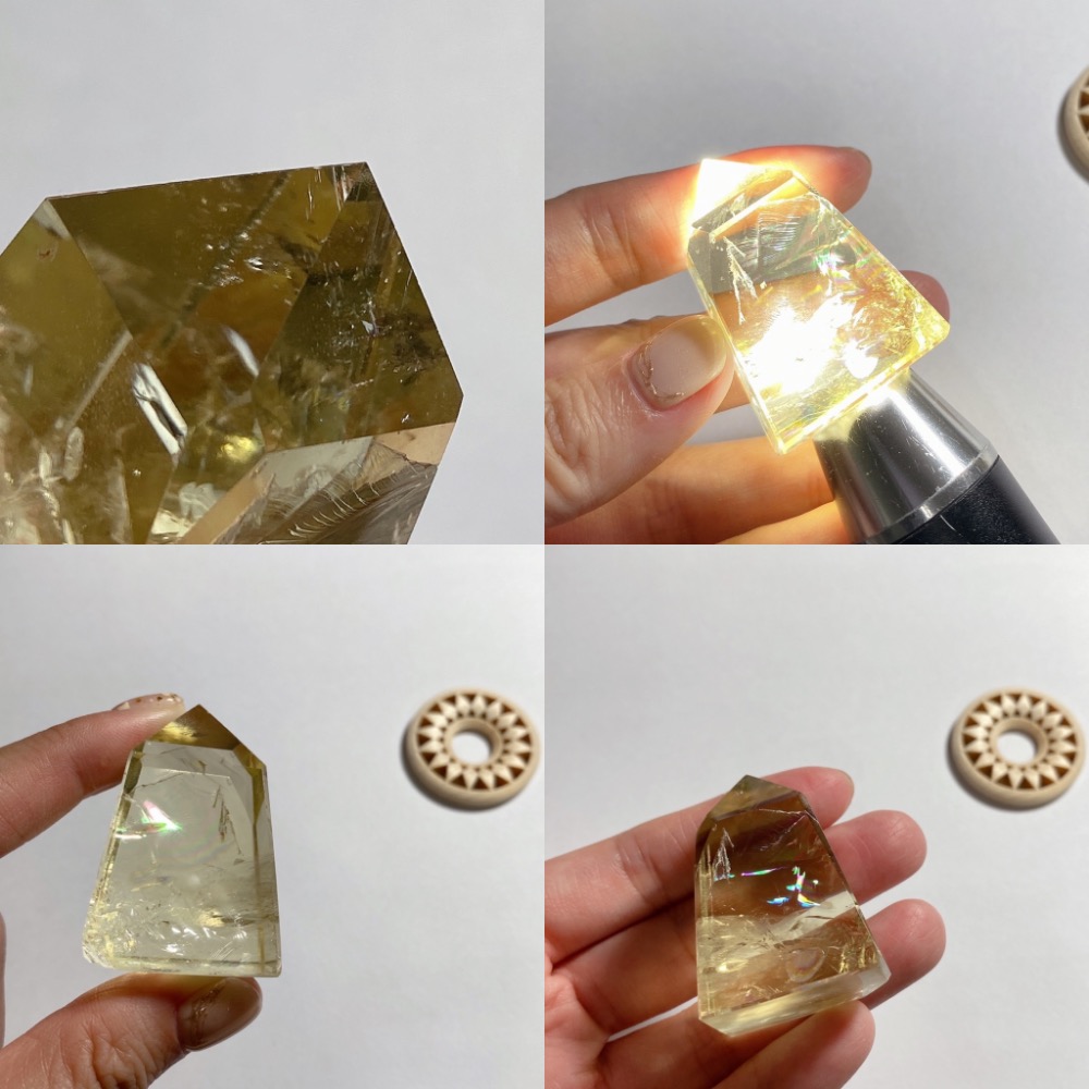 BKL天然彩虹檸檬黃水晶｜能量柱-規格圖10