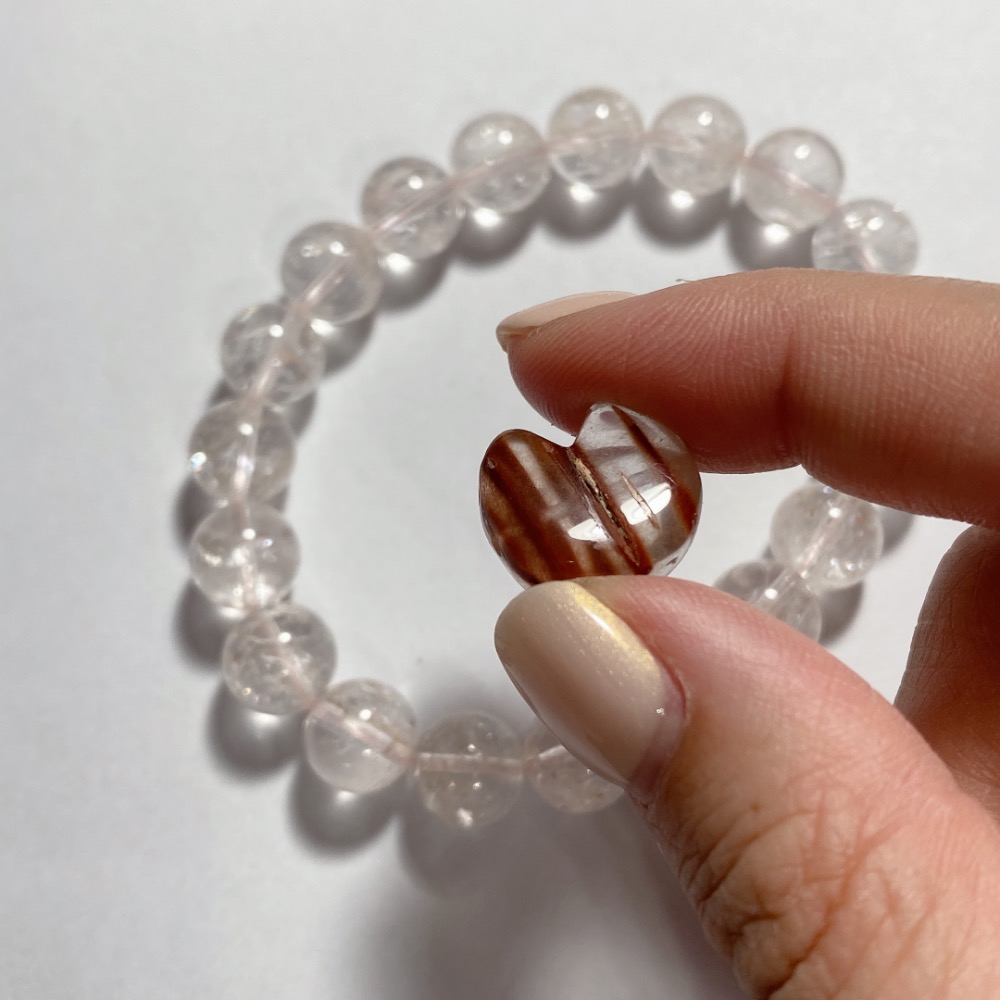 BKL紅兔毛水晶貓咪雕刻戒面｜橫通孔-細節圖2