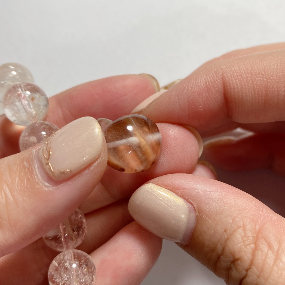 BKL紅兔毛水晶貓咪雕刻戒面｜橫通孔-細節圖9