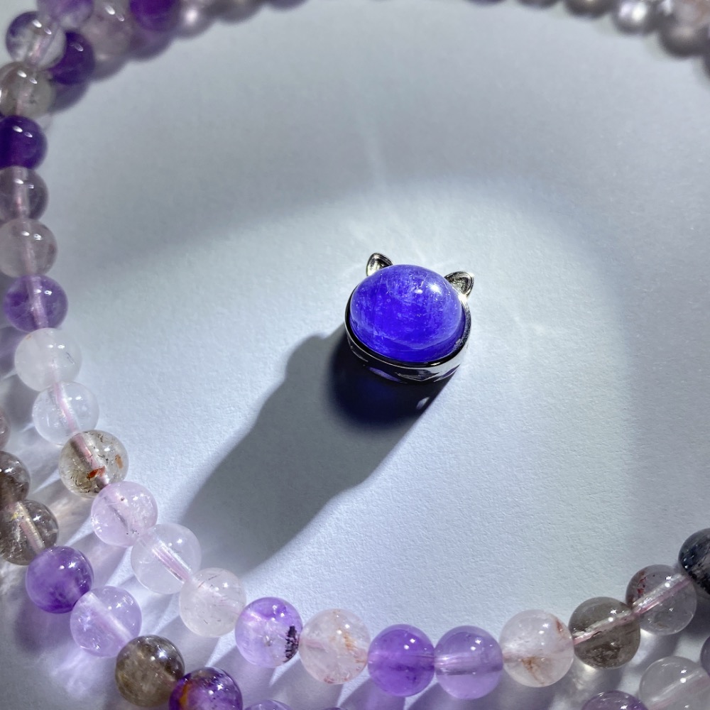 BKL坦桑石(丹泉石)貓咪鑲嵌盒子｜路路通-細節圖10