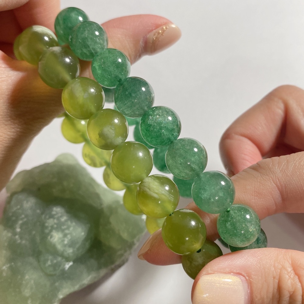 BKL葡萄石·綠草莓晶·岫玉-細節圖4