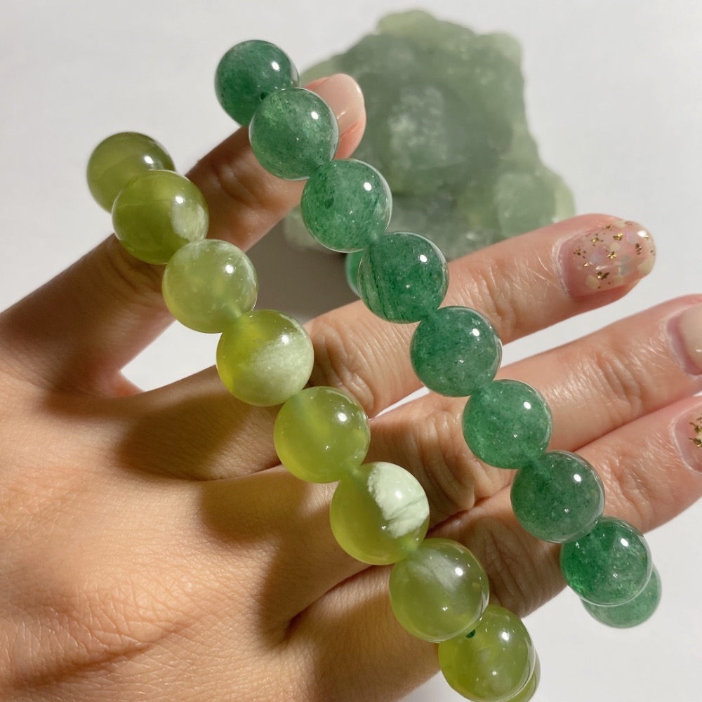 BKL葡萄石·綠草莓晶·岫玉-細節圖6