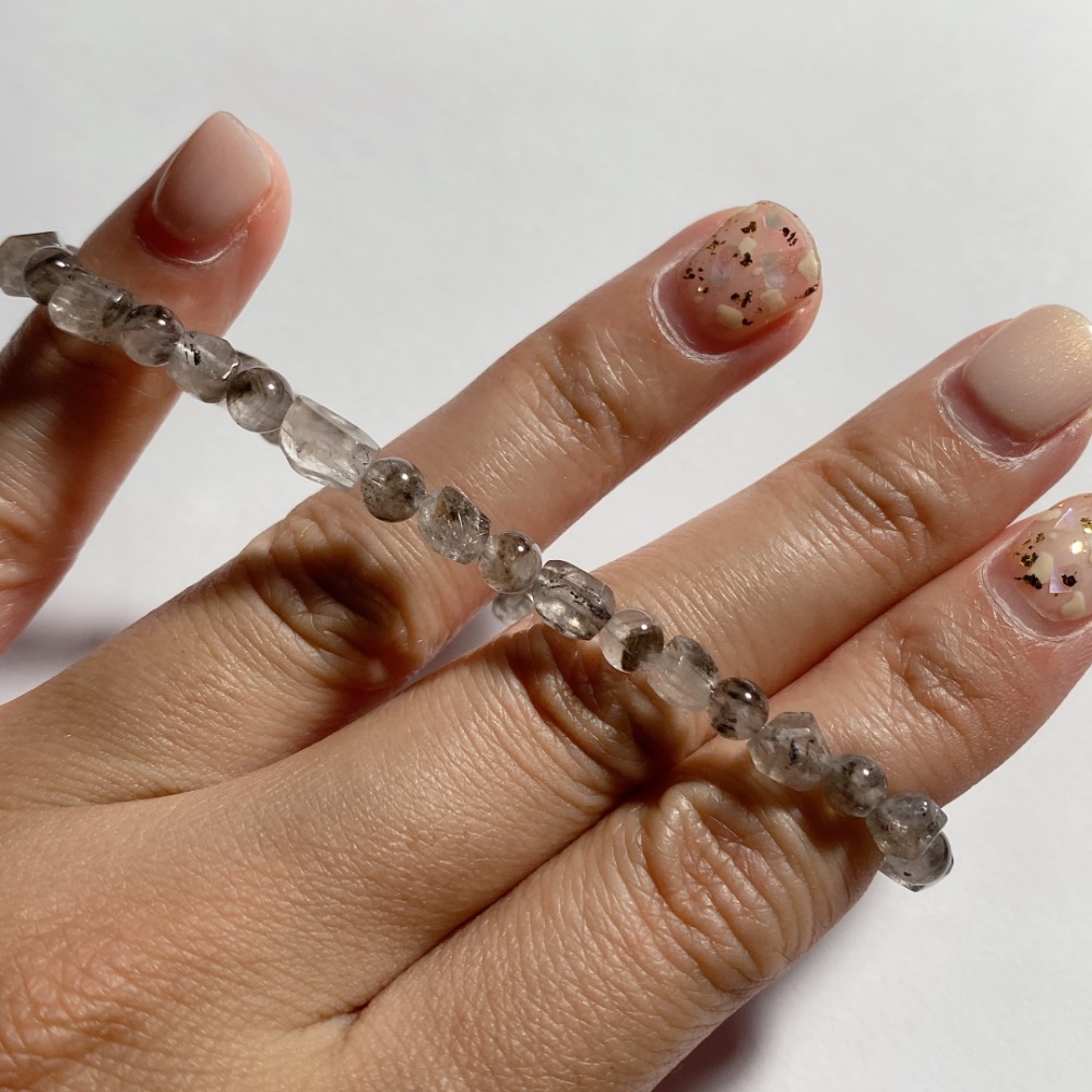 BKL銀鈦閃靈鑽切面手串-細節圖9