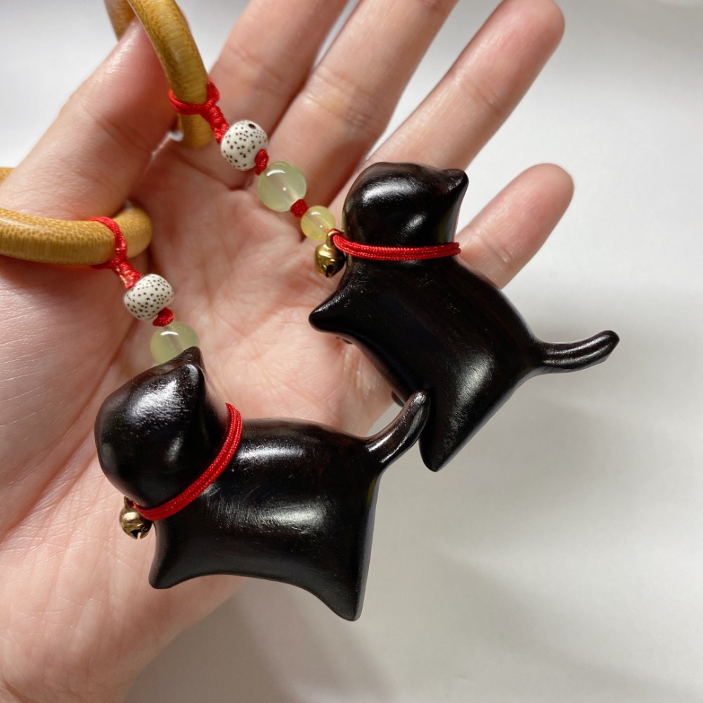 BKL可愛黑檀木貓咪雕刻｜吊飾-細節圖9