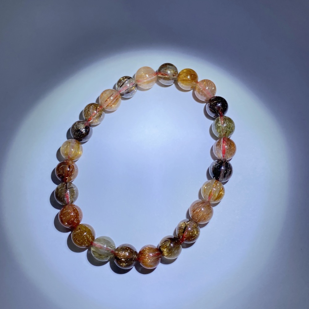 BKL高品彩髮晶 (彩銅順髮·帶貓眼效應)-細節圖2