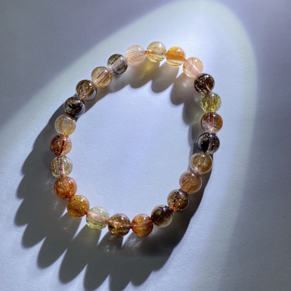 BKL高品彩髮晶 (彩銅順髮·帶貓眼效應)-細節圖3