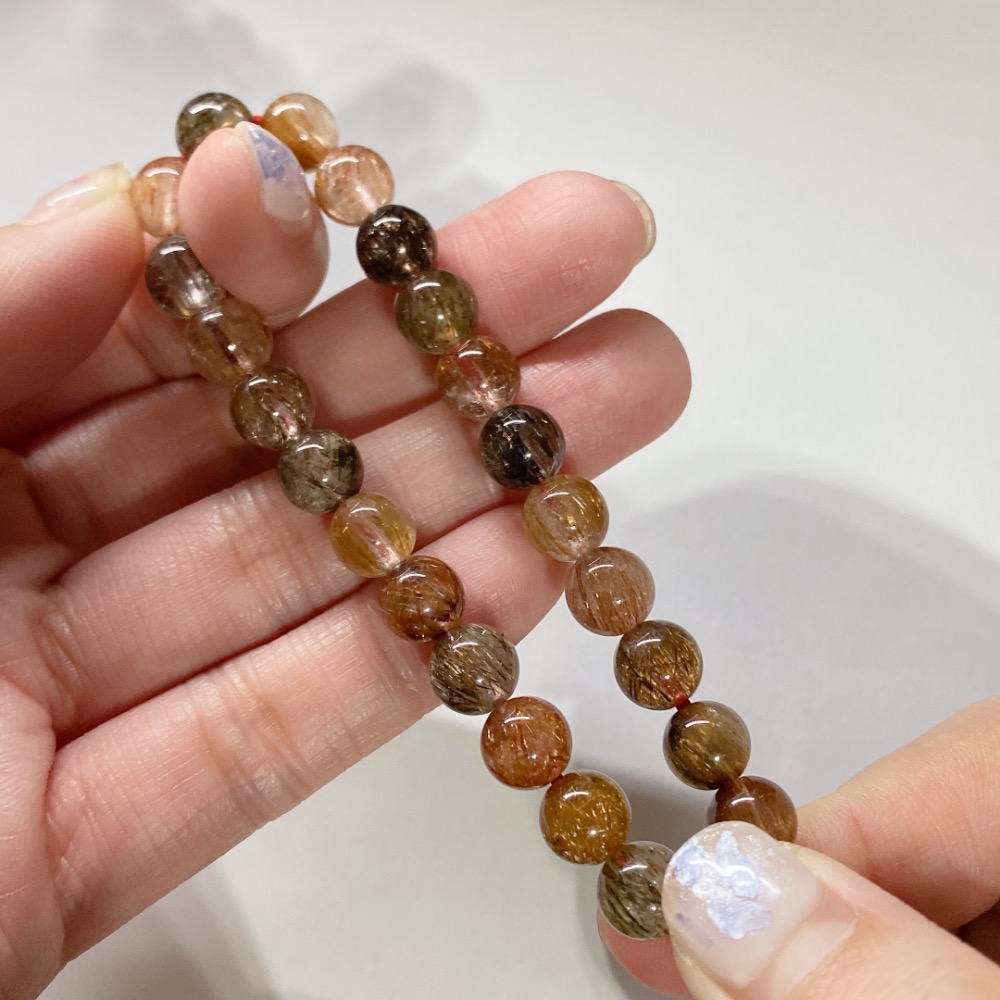 BKL高品彩髮晶 (彩銅順髮·帶貓眼效應)-細節圖4