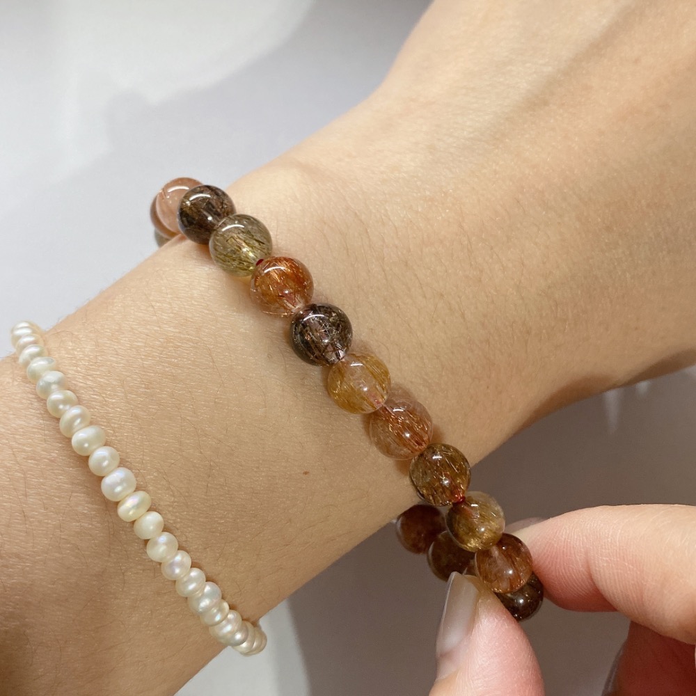 BKL高品彩髮晶 (彩銅順髮·帶貓眼效應)-細節圖7