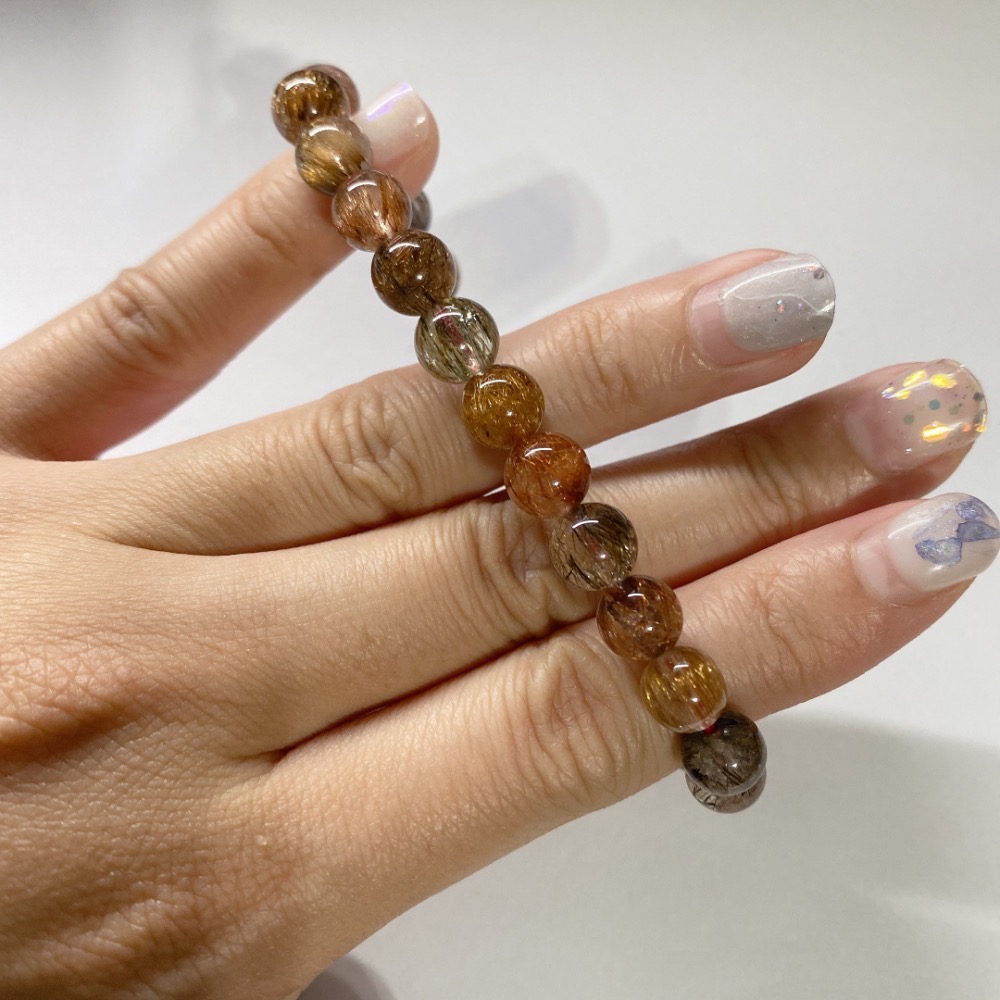 BKL高品彩髮晶 (彩銅順髮·帶貓眼效應)-細節圖10