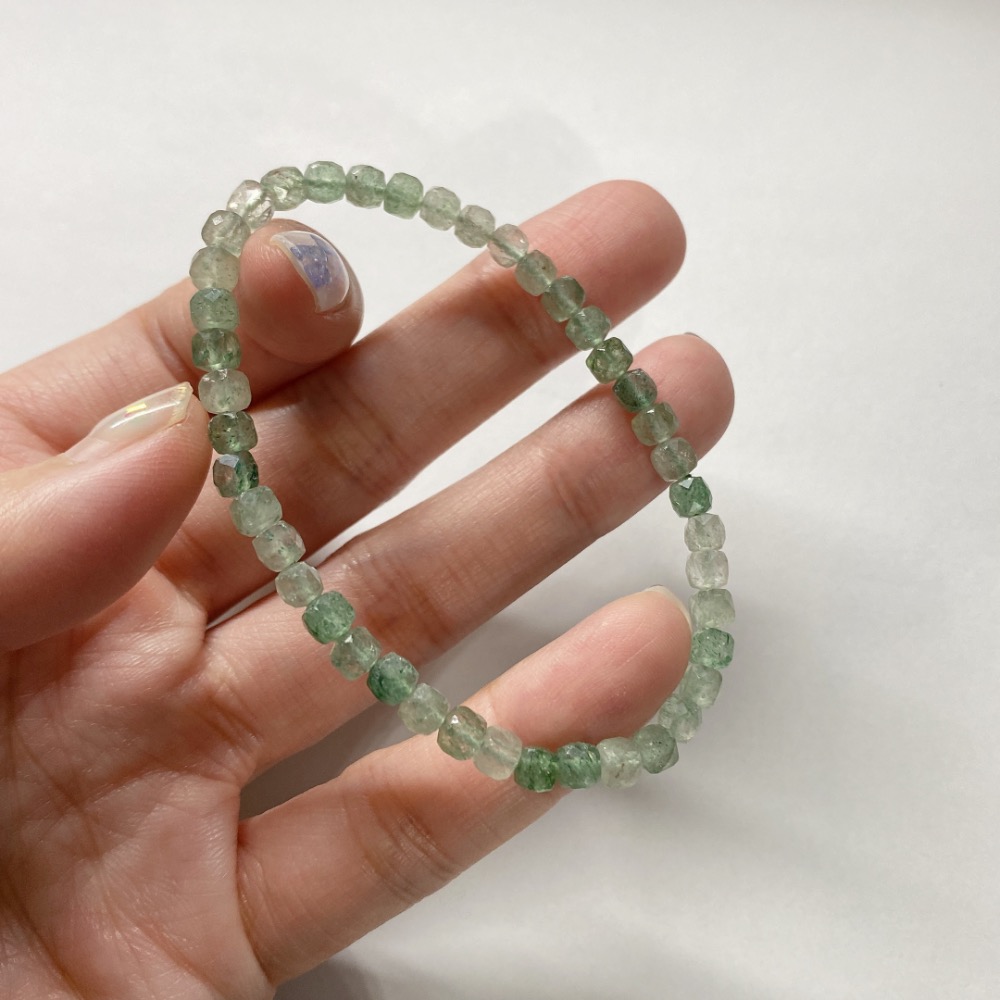 BKL漸變綠草莓晶鑽切刻面方糖-細節圖2