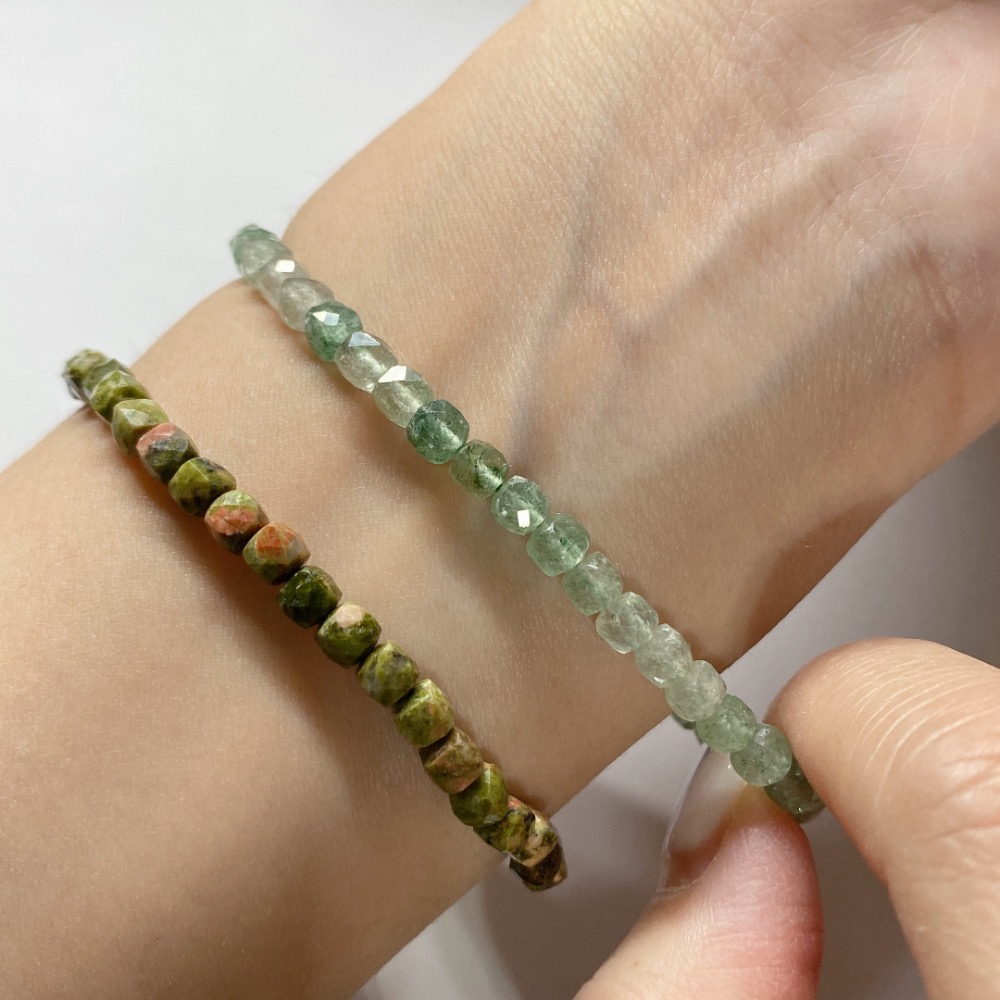 BKL漸變綠草莓晶鑽切刻面方糖-細節圖9