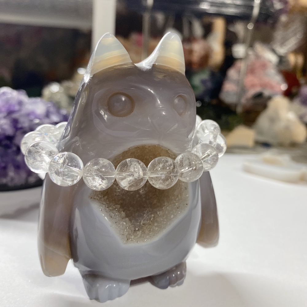 BKL天然瑪瑙龍貓雕刻-細節圖2