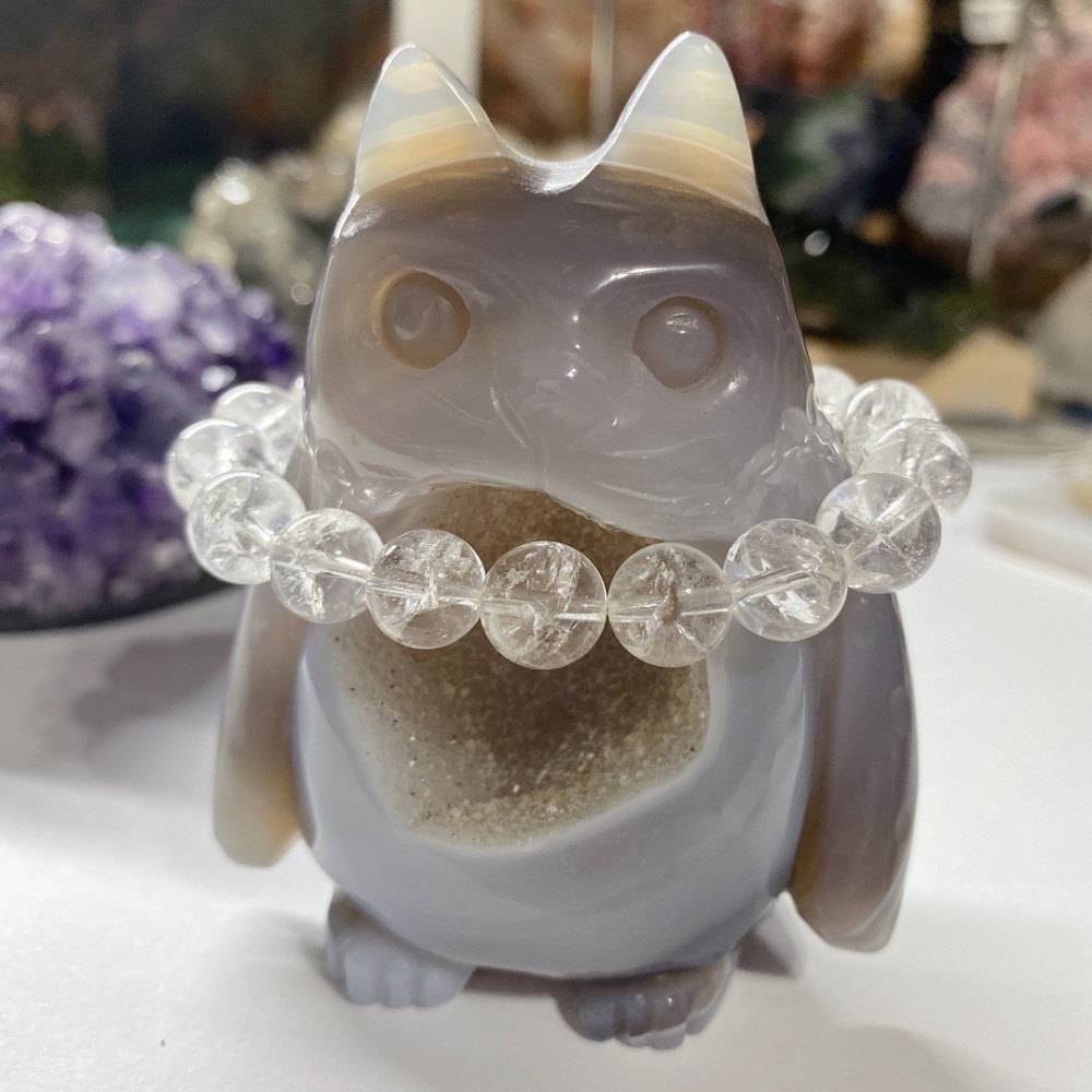 BKL天然瑪瑙龍貓雕刻-細節圖3