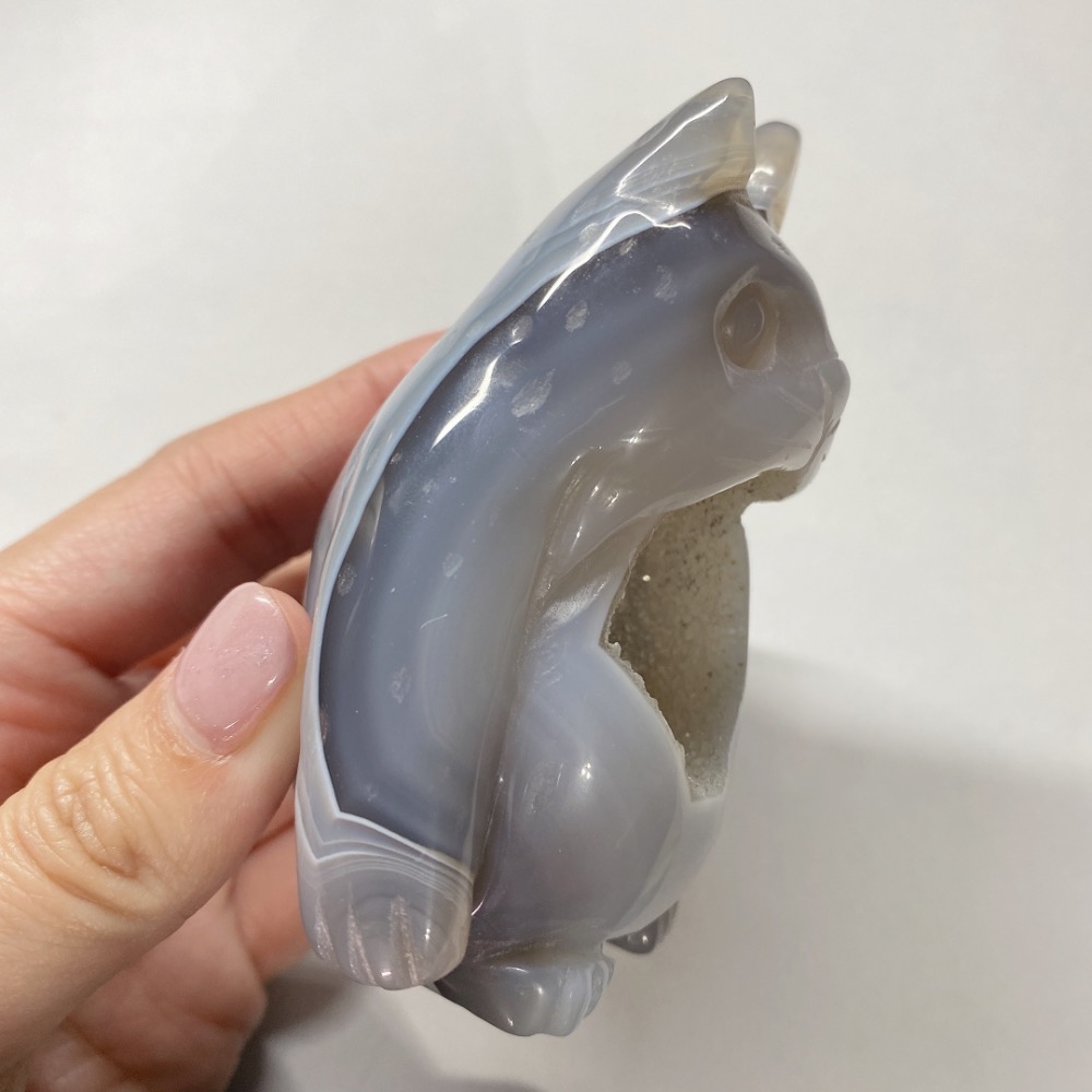 BKL天然瑪瑙龍貓雕刻-細節圖8