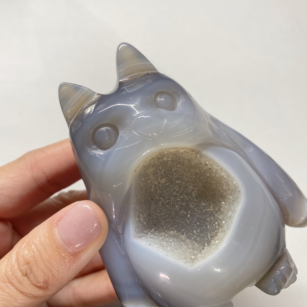 BKL天然瑪瑙龍貓雕刻-細節圖9