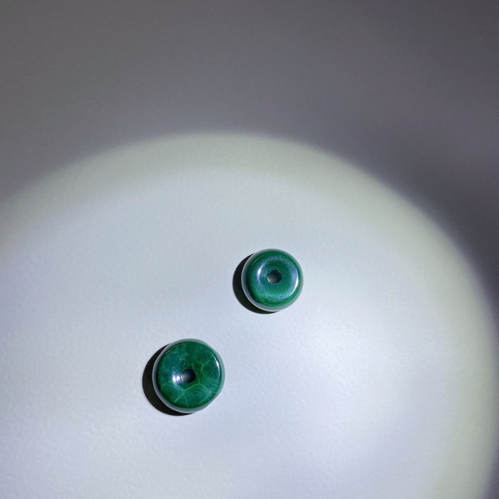 BKL孔雀石平安扣2入組-細節圖2