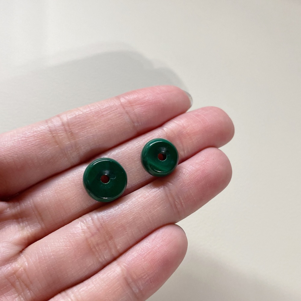 BKL孔雀石平安扣2入組-細節圖3