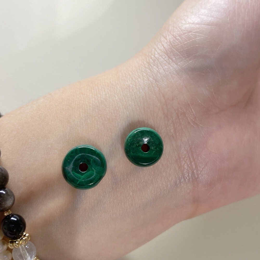 BKL孔雀石平安扣2入組-細節圖4