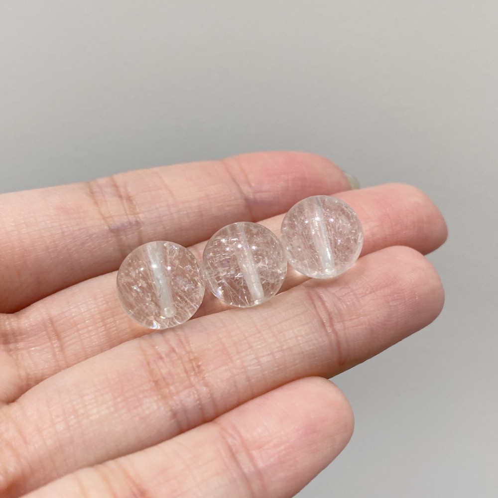 BKL兔毛白水晶｜單珠-細節圖2