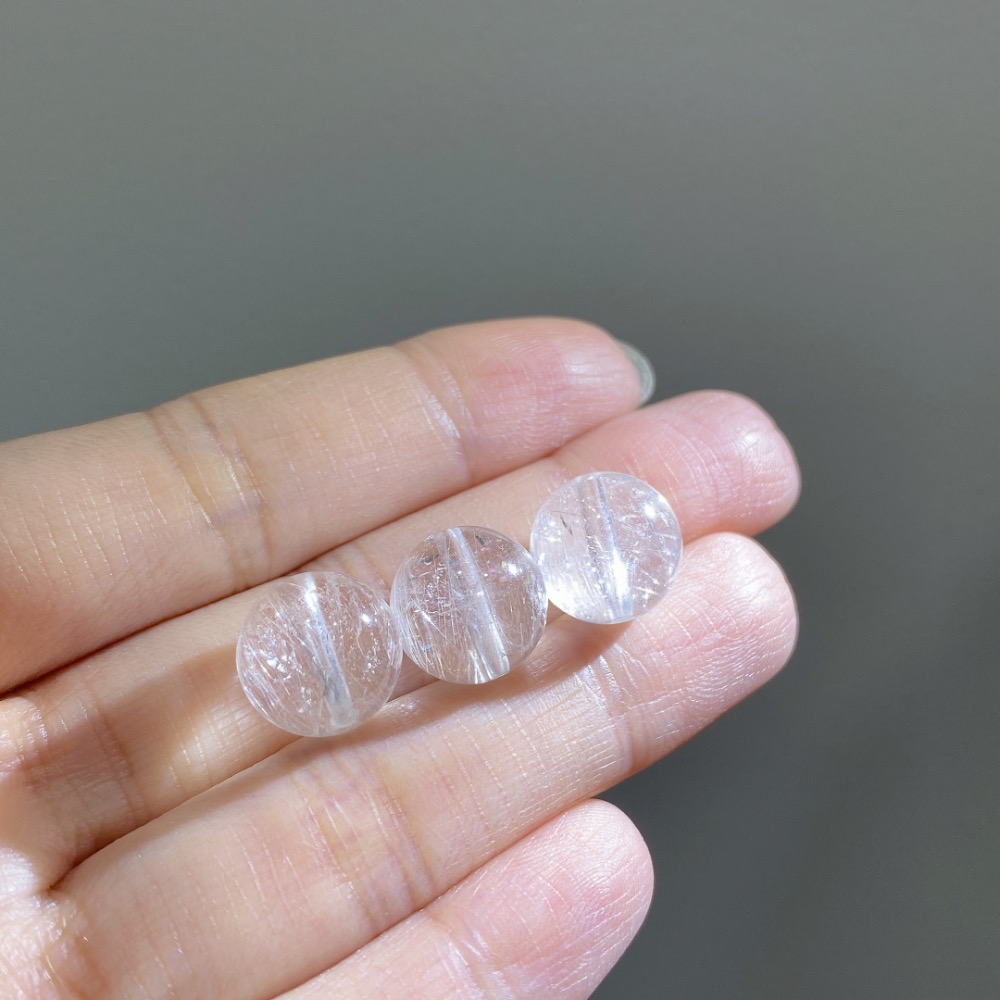 BKL兔毛白水晶｜單珠-細節圖4