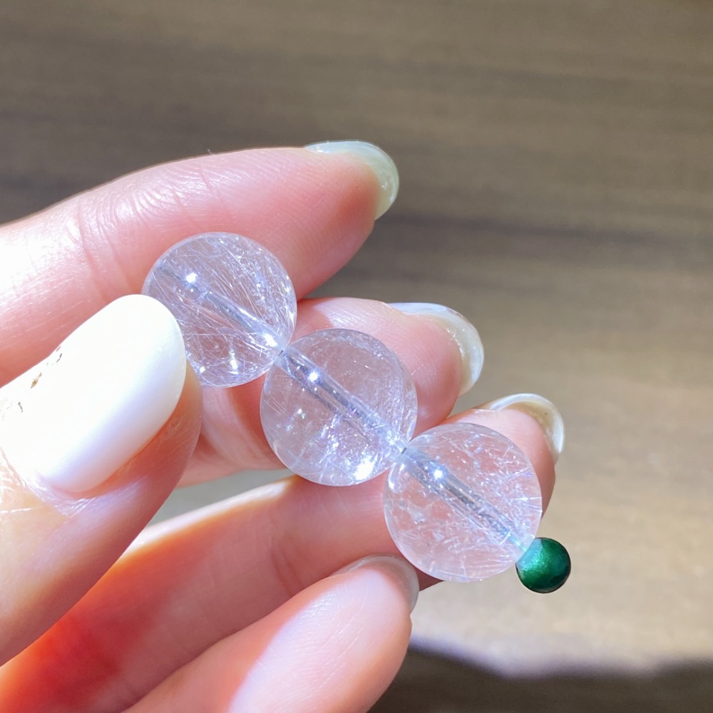 BKL兔毛白水晶｜單珠-細節圖8