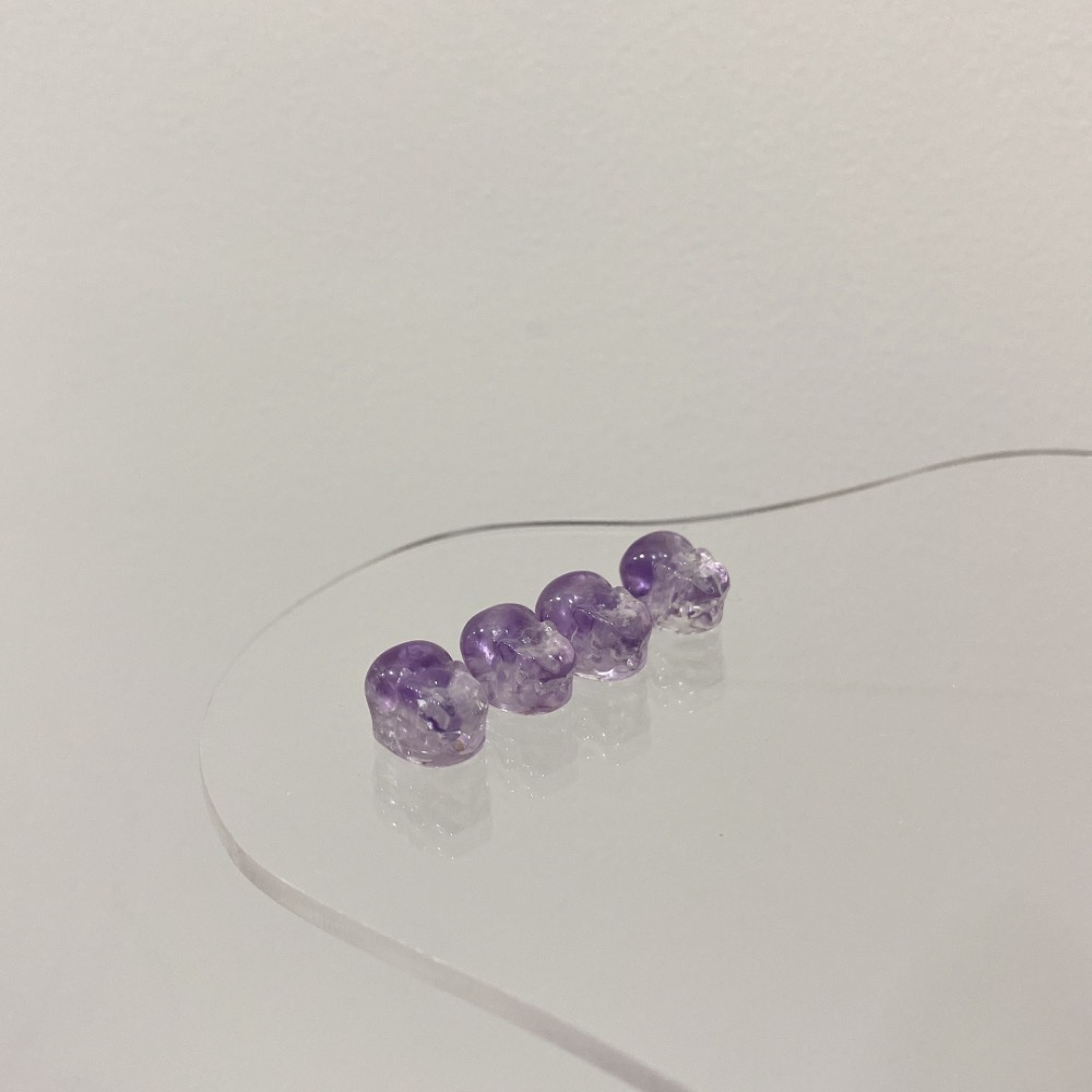 BKL巴西紫水晶貔貅雕刻｜直通孔-細節圖5