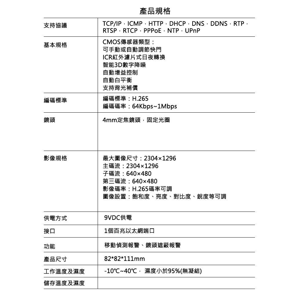 雲台無線網路攝影機300萬高畫質H.265(MIPC351-4)-細節圖9