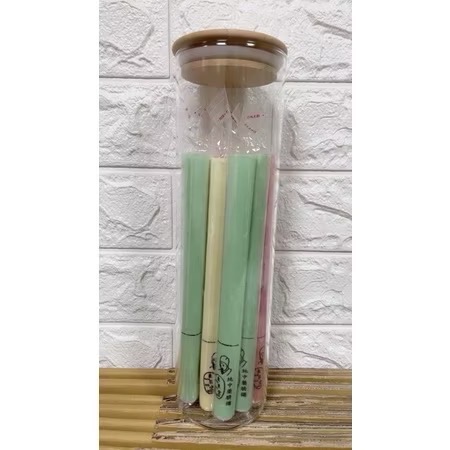 台灣現貨開發票/瑀之聲/耳燭收納玻璃罐/茶葉/零食/廚房用品/木蓋密封罐/玻璃瓶/插花花瓶-規格圖2