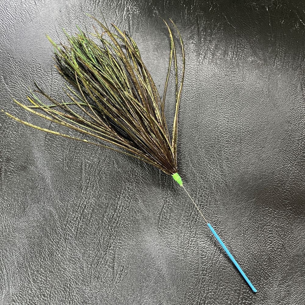 瑀之聲採耳毛類工具/彩色鵝毛芙蓉毛/扇形孔雀毛/鴕鳥毛/盤龍柄小孔雀棒/鴿子毛/孔雀絨毛/雪絨毛-規格圖1