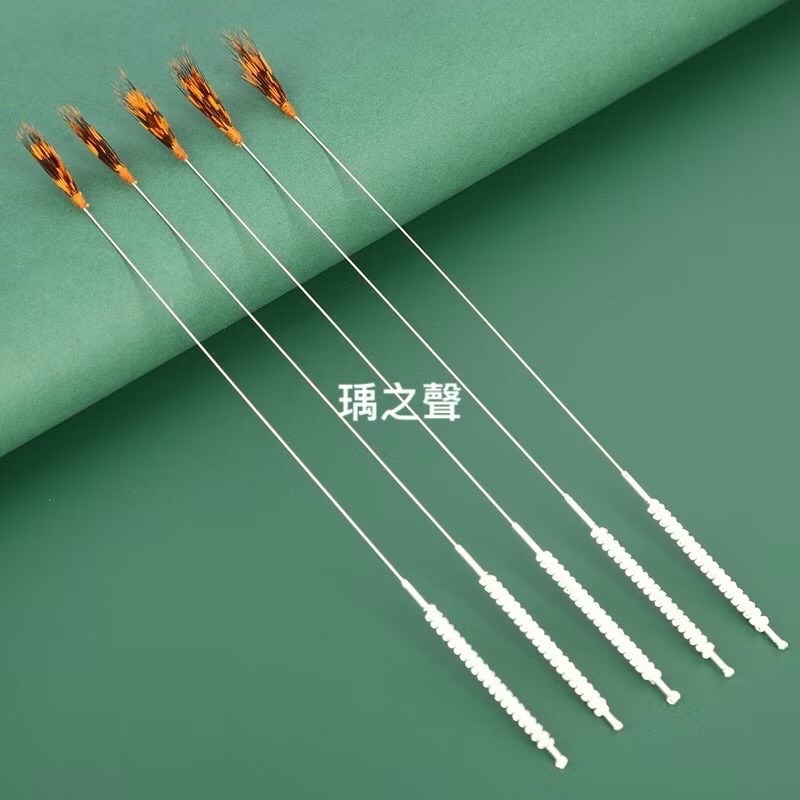 瑀之聲采耳工具/盤龍柄珍珠雞毛/銀針珍珠雞毛/防滑柄珍珠雞毛/台灣現貨開發票-規格圖1