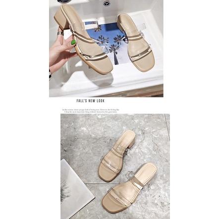 ❤️現貨+台灣出貨❤️（34-40碼）低跟透明一字涼拖鞋 台灣現貨-細節圖9