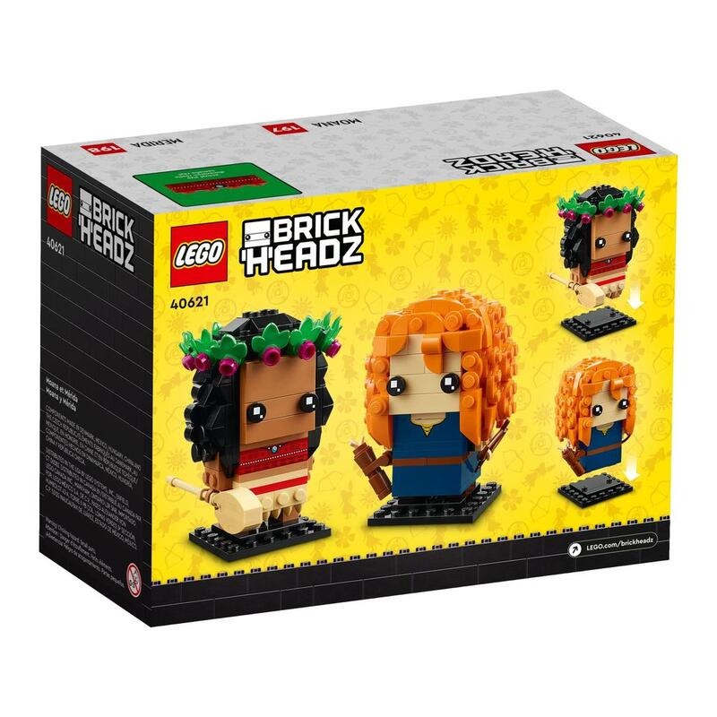 【台中翔智積木】LEGO 樂高  BrickHeadz 40621 海洋奇緣 莫娜與 勇敢傳說 梅莉達-細節圖2